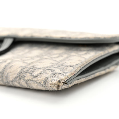 Christian Dior Oblique Saddle Chain Long Wallet Grey 11 of 14