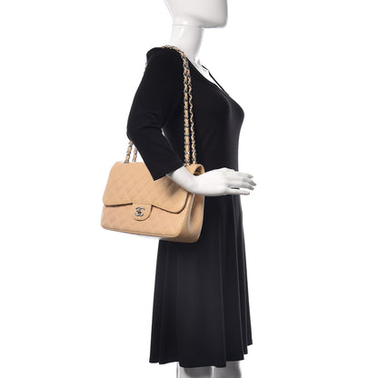 Chanel Caviar Quilted Jumbo Double Flap Beige Clair 2 of 14