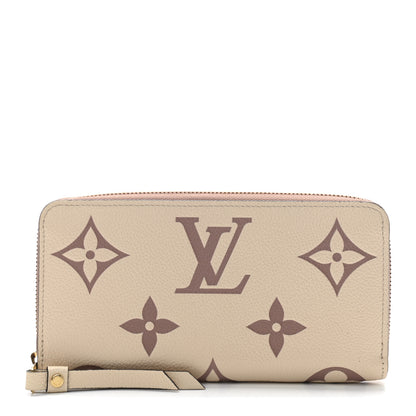 Louis Vuitton Empreinte Monogram Giant Zippy Wallet Creme Bois De Rose 1 of 9
