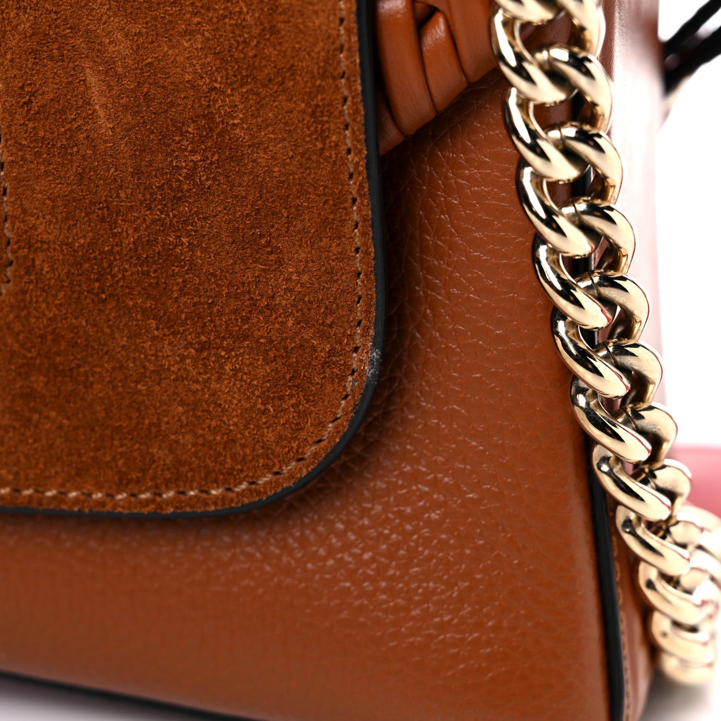 Suede Calfskin Small Rubylou Loubiwoodstock Shoulder Bag Cannelle