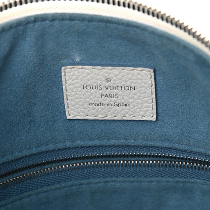 Louis Vuitton Mahina Beaubourg Hobo MM Snow Orage Blue 8 of 9