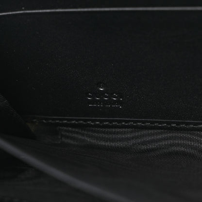 Gucci GG Supreme Monogram Moon Calfskin Zip Around Wallet Beige Ebony Black 6 of 6