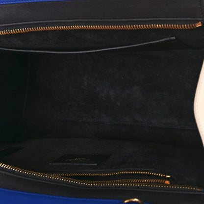 Saint Laurent Calfskin Small Cabas Rive Gauche Blue White Pink 5 of 11
