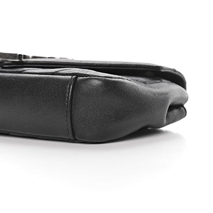 Saint Laurent Sheepskin Matelasse Chevron Monogram Classic Baby Chain Bag Black 11 of 16