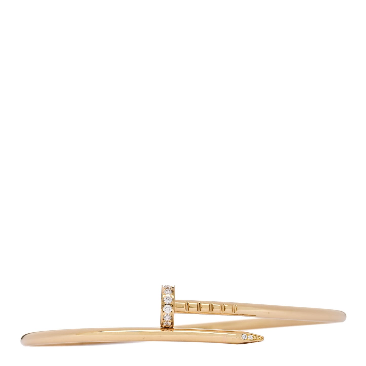 18K Yellow Gold Diamond Small Juste Un Clou Bracelet 16