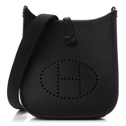 Hermes Taurillon Clemence Evelyne TPM Black 1 of 8
