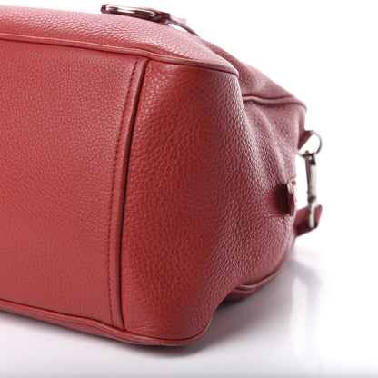 Prada Vitello Daino Satchel Rosso 6 of 9
