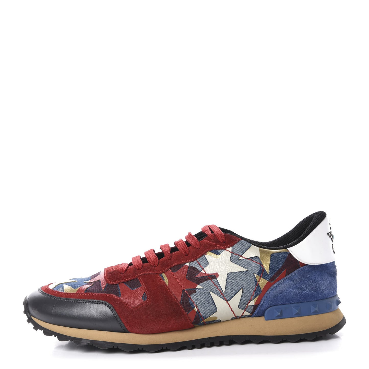 Denim Suede Camustars Mens Rockrunner Sneakers 44 Blue Red