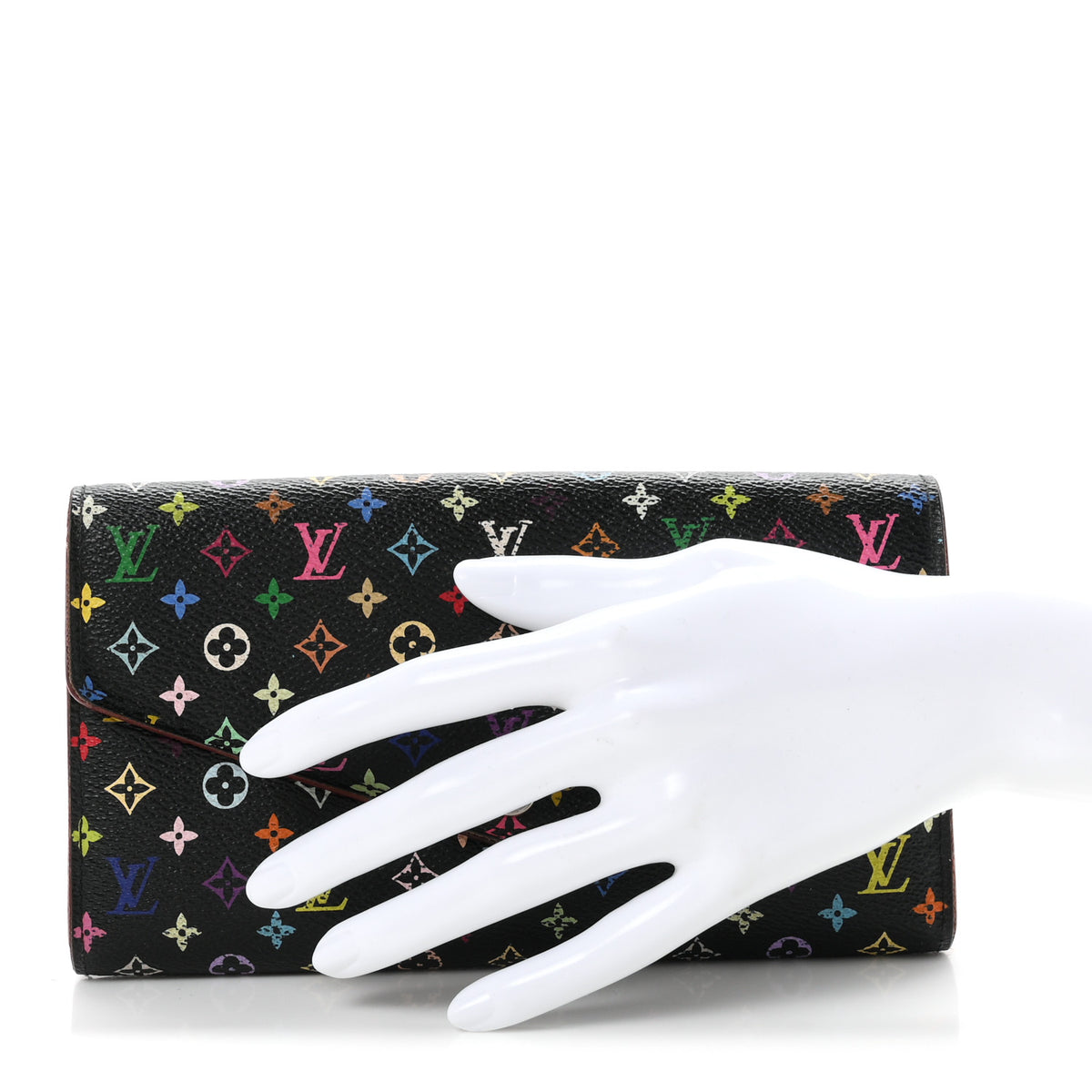 Louis Vuitton Monogram Multicolor Sarah Wallet NM Black Grenade 2 of 6