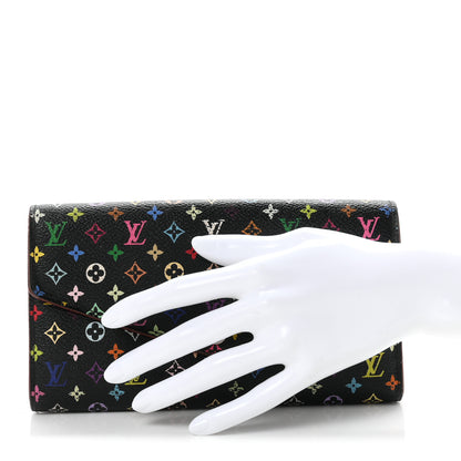 Louis Vuitton Monogram Multicolor Sarah Wallet NM Black Grenade 2 of 6