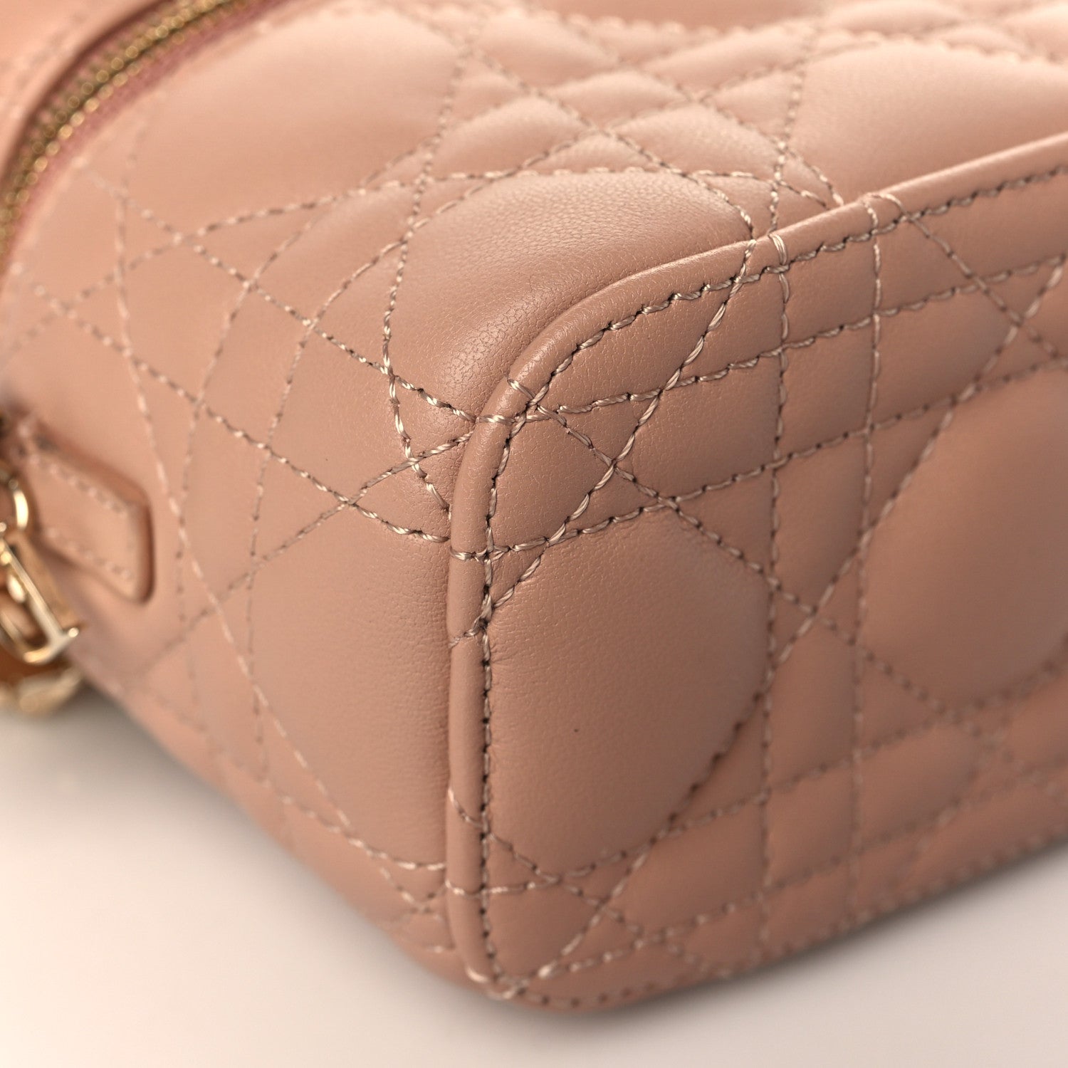 Christian Dior Lambskin Cannage Micro Vanity Case Rose Des Vents 8 of 9