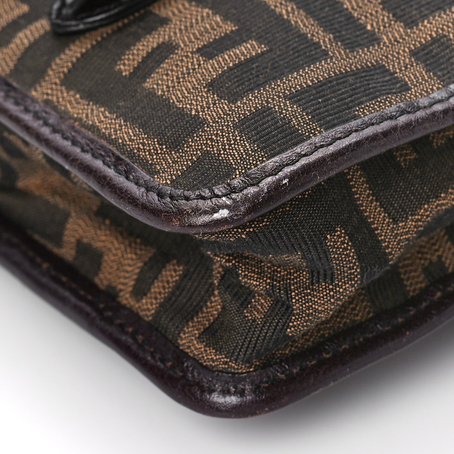 Fendi Zucca Calfskin Shoulder Bag Tobacco 8 of 11