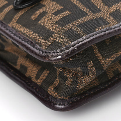 Fendi Zucca Calfskin Shoulder Bag Tobacco 8 of 11