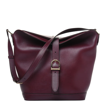Celine Smooth Calfskin Buckle Bucket Bag Burgundy 1 of 21