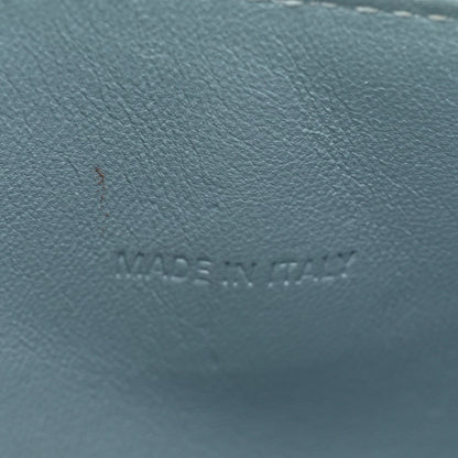 Balenciaga Shiny Calfskin Crocodile Embossed Hourglass Top Handle Bag XS Blue Grey 7 of 15
