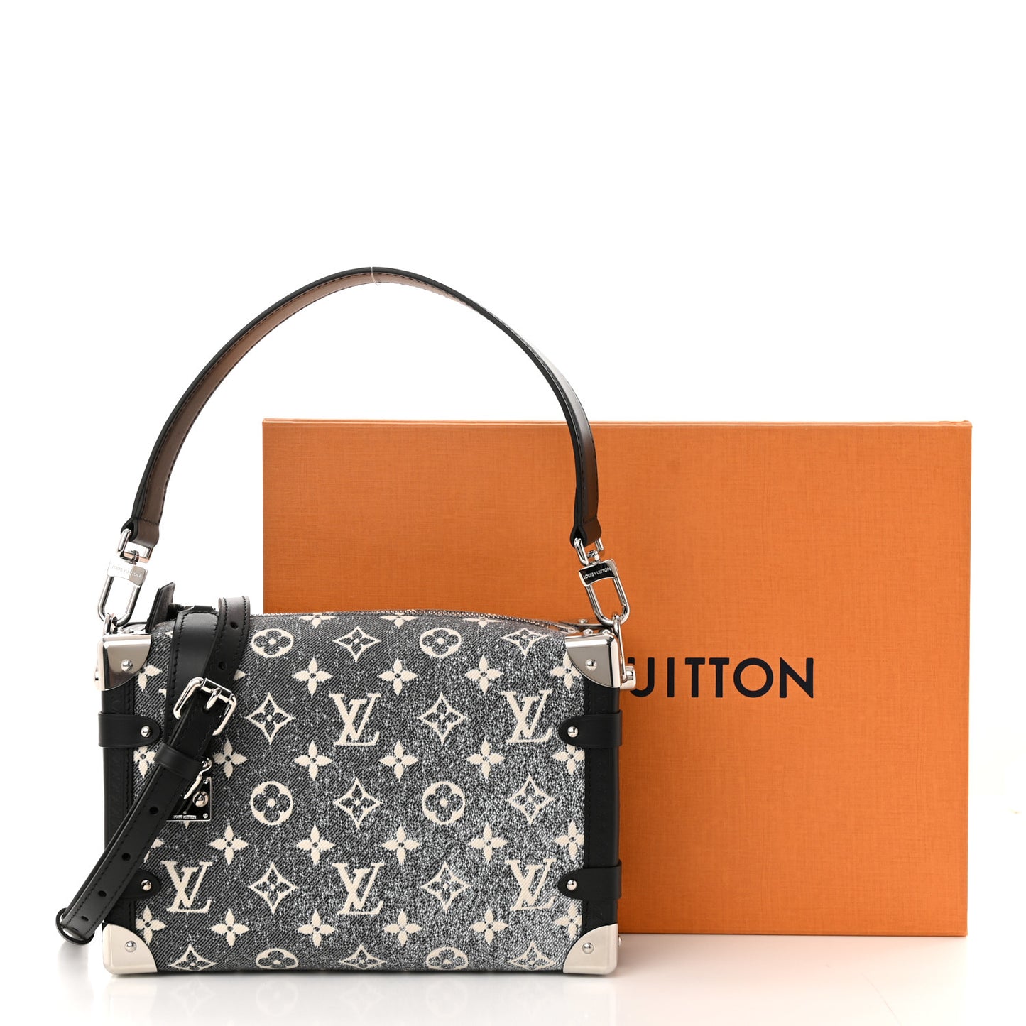 Monogram Jacquard Denim Side Trunk Grey