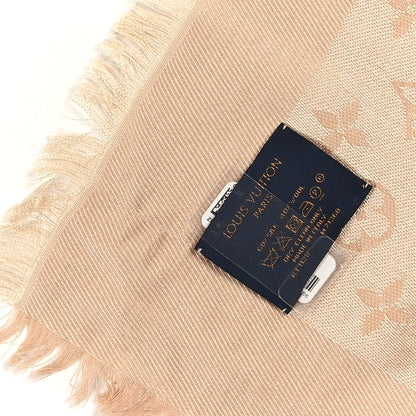 Louis Vuitton Silk Wool Monogram Shawl Dune 4 of 5