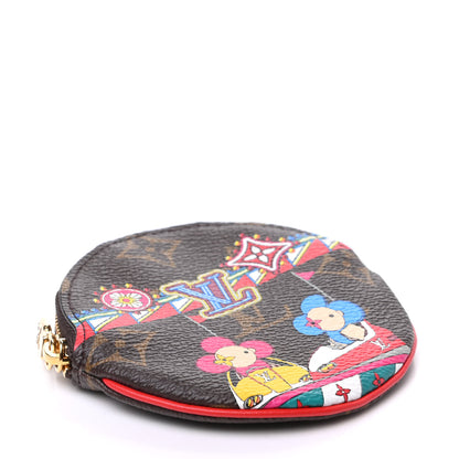 Louis Vuitton Monogram 2020 Christmas Animation Bumper Cars Round Coin Purse Coquelicot 4 of 6