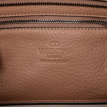 Valentino Garavani Pebbled Calfskin Small Rockstud Double Handle Tote Soft Noisette 7 of 9