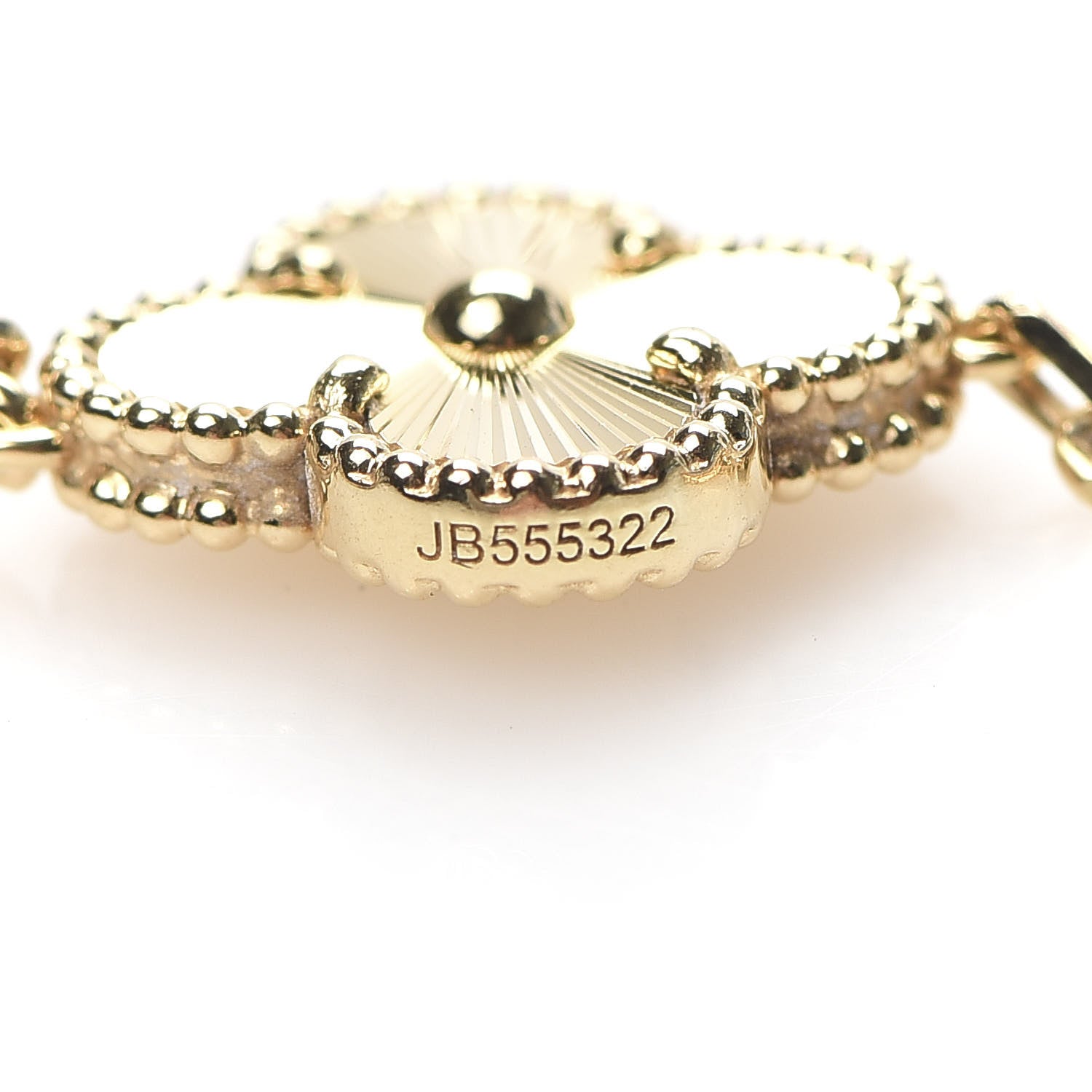 Van Cleef & Arpels 18K Yellow Gold 5 Motifs Guilloche Vintage Alhambra Bracelet 6 of 8