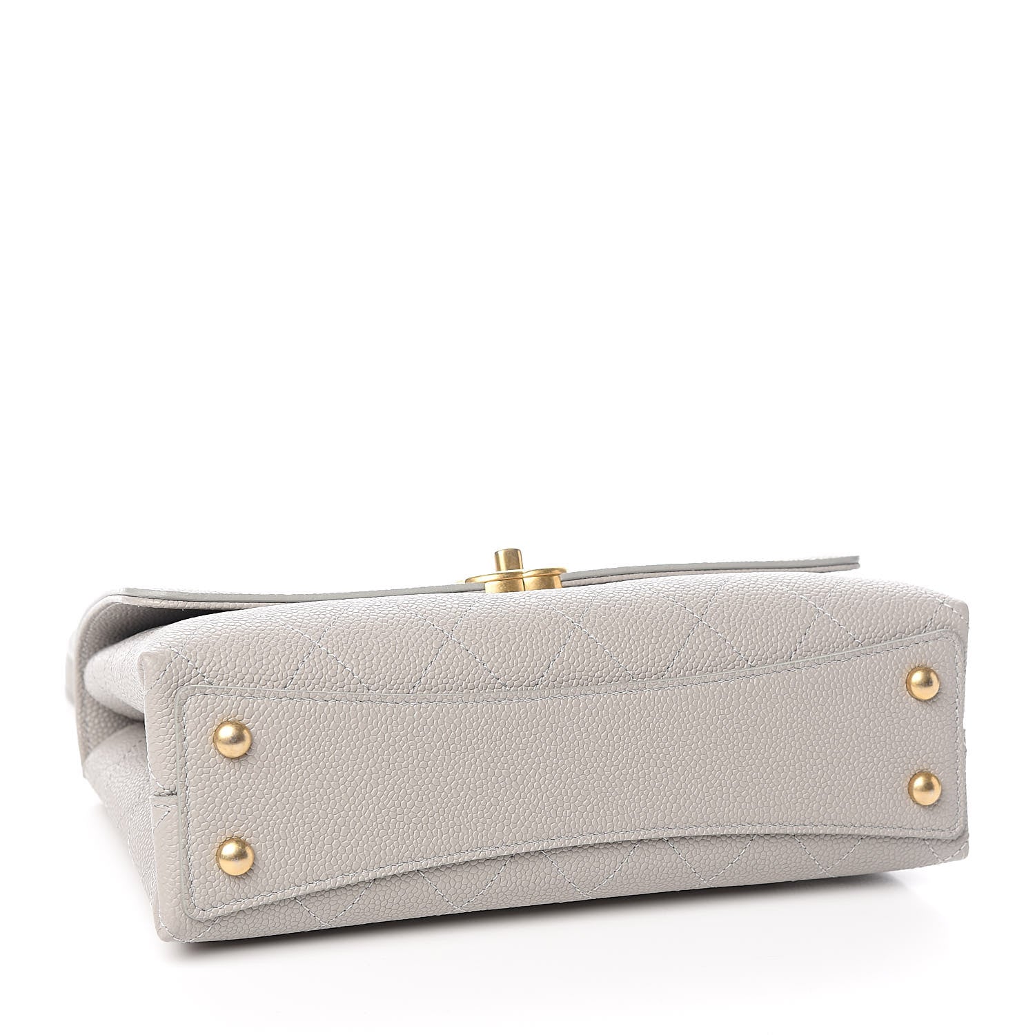 Chanel Grained Calfskin Small Stitched Flap Grey 4 of 11