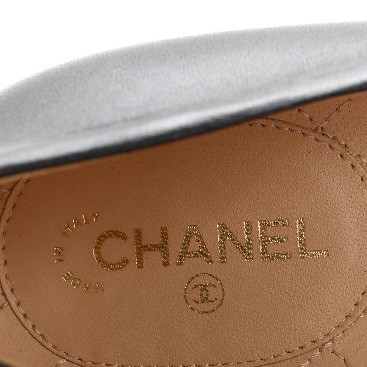 Chanel Lambskin Cap Toe Ballerina Flats 38.5 Dark Navy Black 8 of 10