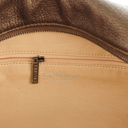 Chanel Metallic Goatskin Medium Luxe Ligne Bowler Bronze 6 of 7