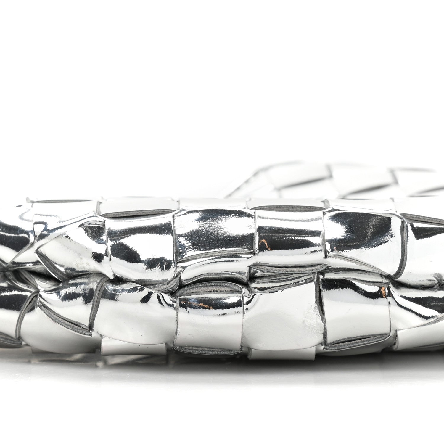 Bottega Veneta Mirror Laminated Nappa Intrecciato Mini Sardine Bag Silver 9 of 10