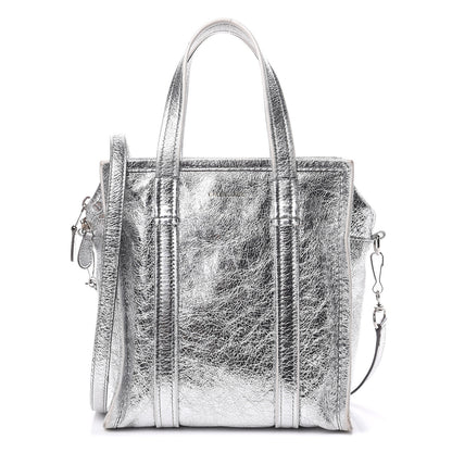 Balenciaga Metallic Calfskin S Bazar Shopper Tote Silver Hardware 1 of 16