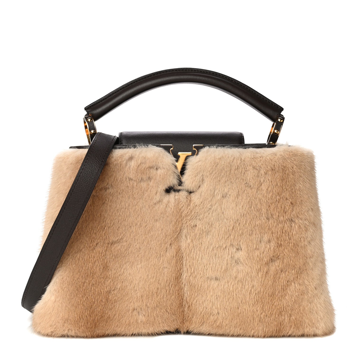 Louis Vuitton Mink Calfskin Capucines BB Brown 1 of 15