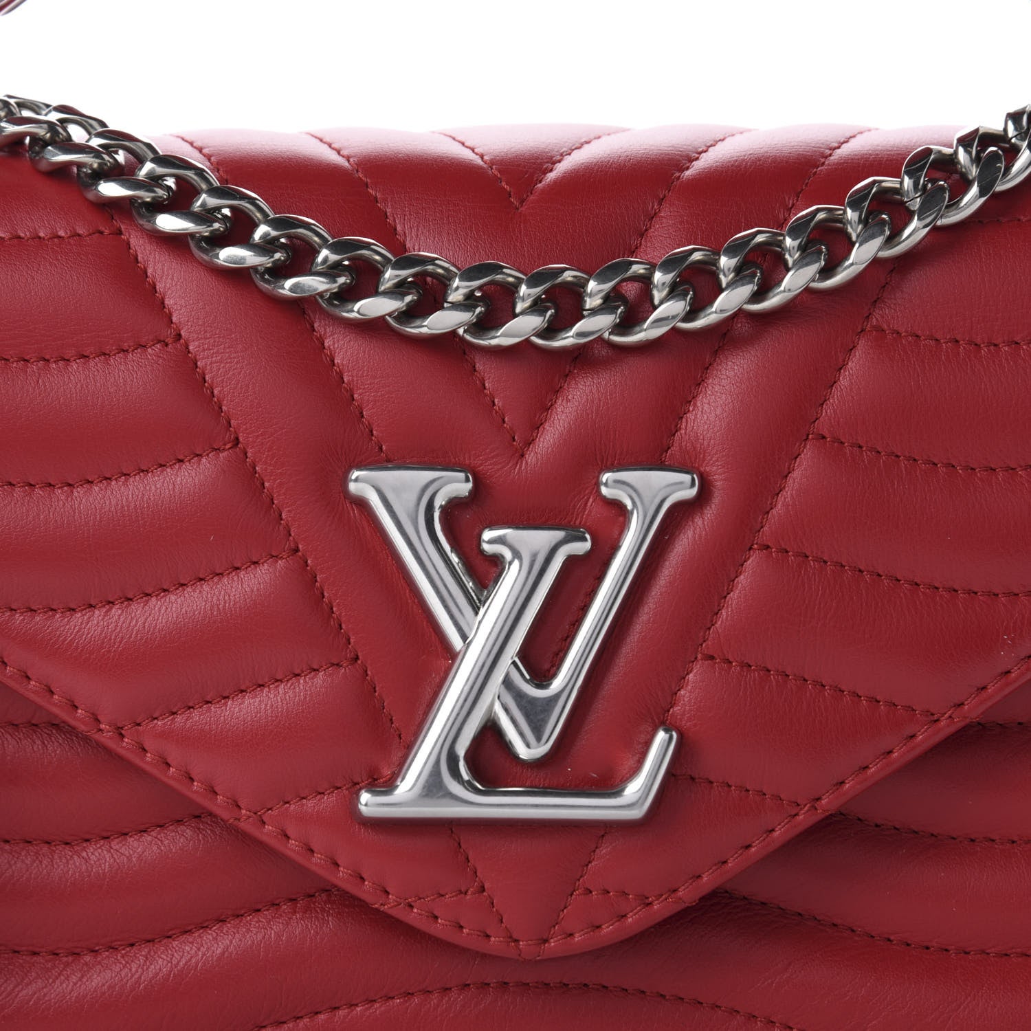 Louis Vuitton Calfskin New Wave Chain MM Ecarlate 10 of 10