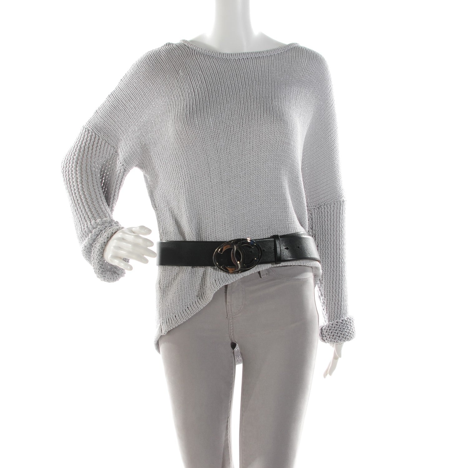 Chanel Calfskin CC Belt 100 40 Black 2 of 8