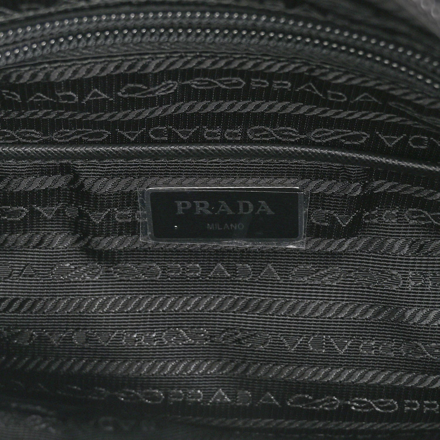 Prada Re-Nylon Vela Saffiano Pocket Double Buckle Messenger Shoulder Bag Black 6 of 11