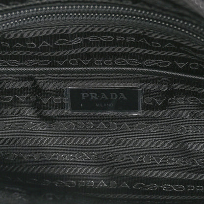 Prada Re-Nylon Vela Saffiano Pocket Double Buckle Messenger Shoulder Bag Black 6 of 11