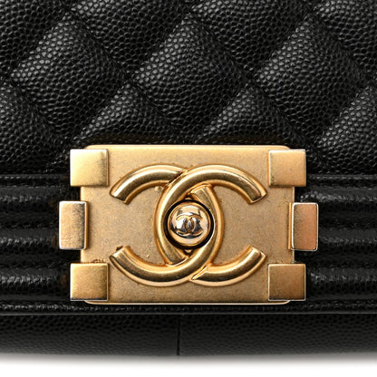 Chanel Caviar Quilted Medium Boy Flap Black 11 of 15
