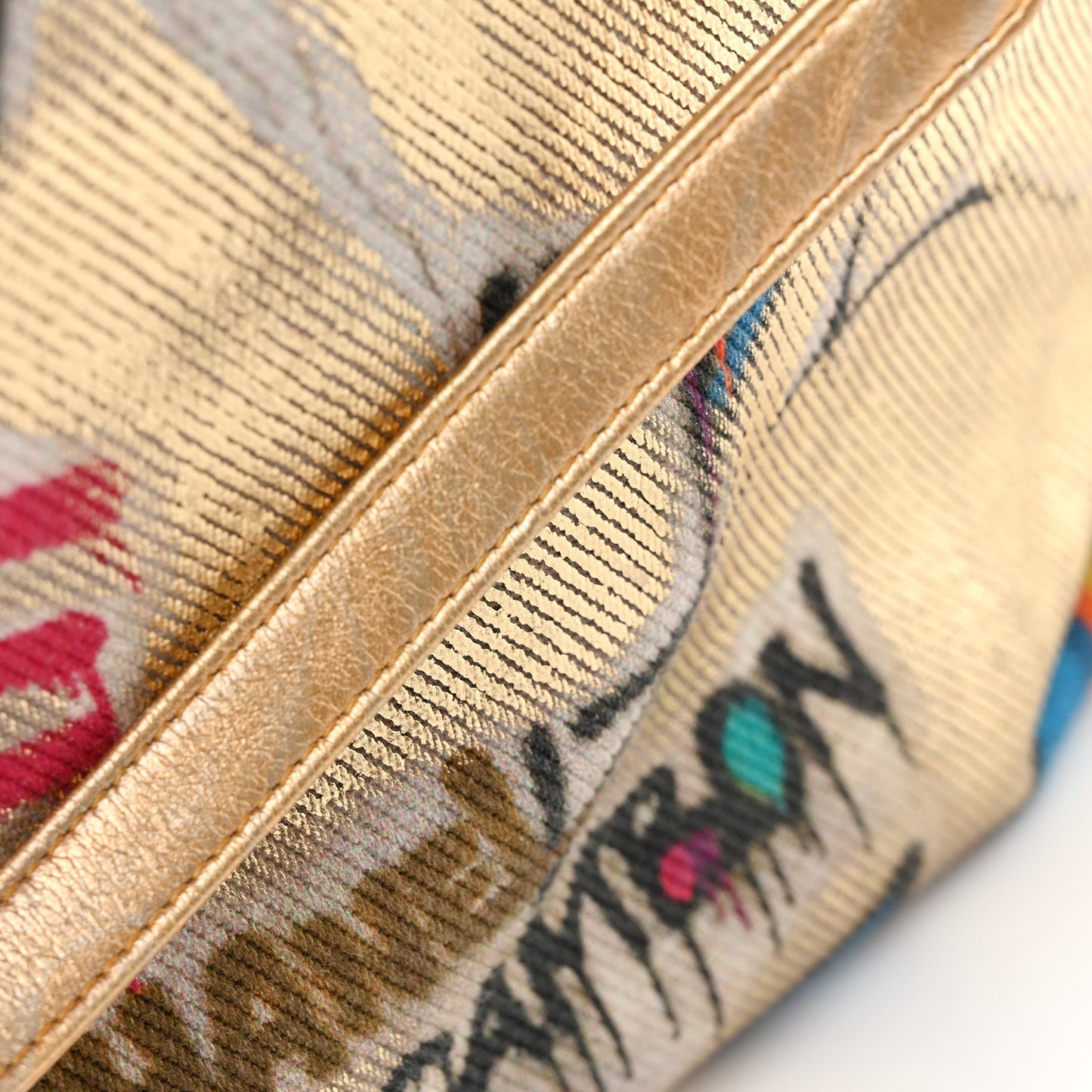 Graffiti Printed Canvas Street Spirit Tote Multicolor