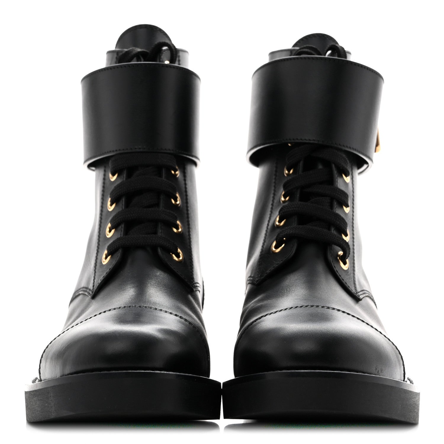 Louis Vuitton Calfskin Wonderland Ranger Boots 36 Black 3 of 10