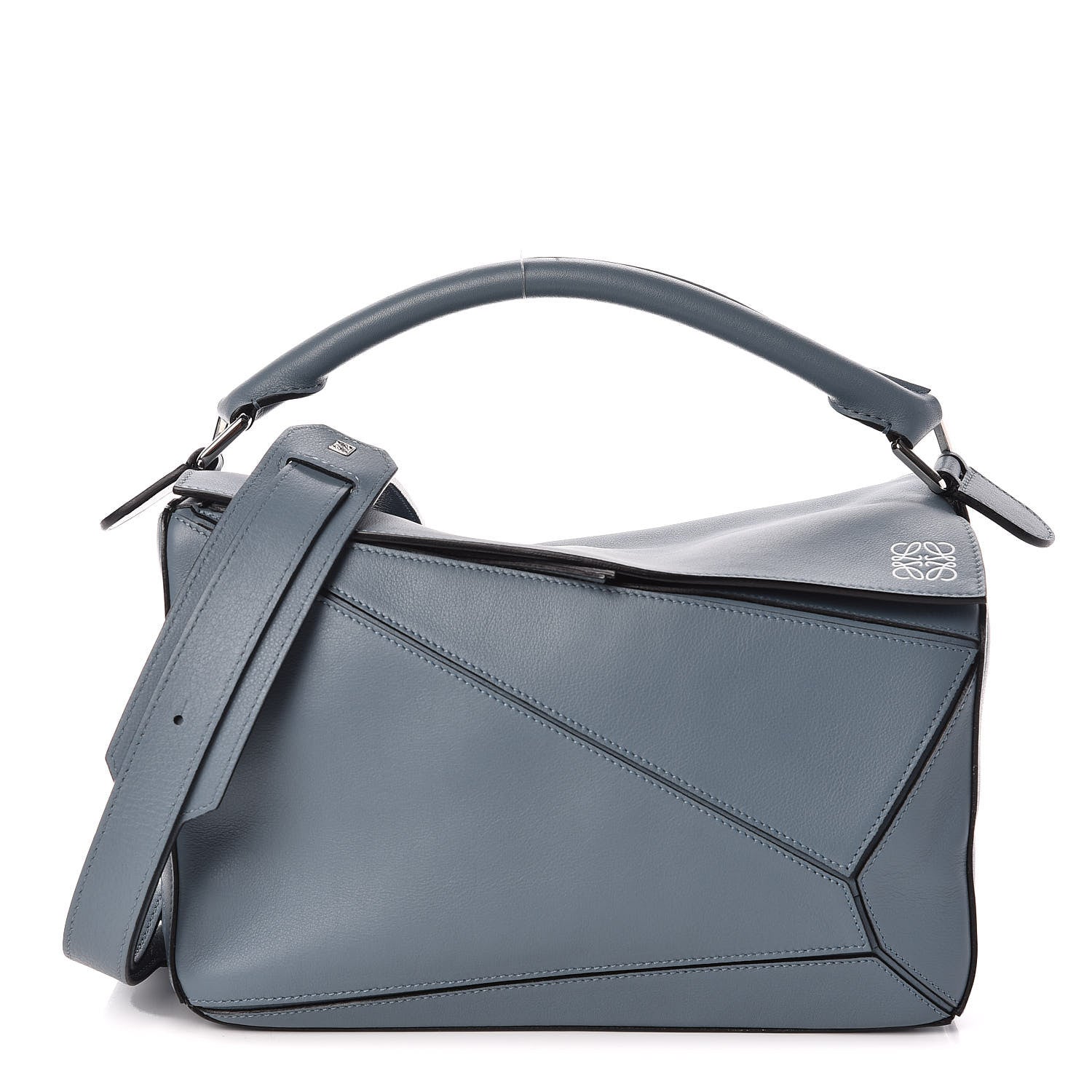 Loewe Calfskin Puzzle Bag Stone Blue 1 of 8