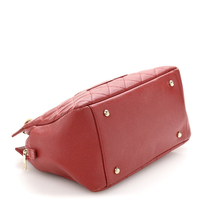 Chanel Caviar Quilted Petit Timeless Shopping Tote PTT Red 4 of 13