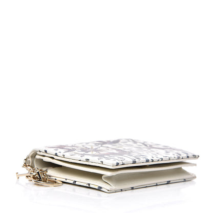 Christian Dior Calfskin Print Jardin Naturel Compact Wallet Multicolor 4 of 11