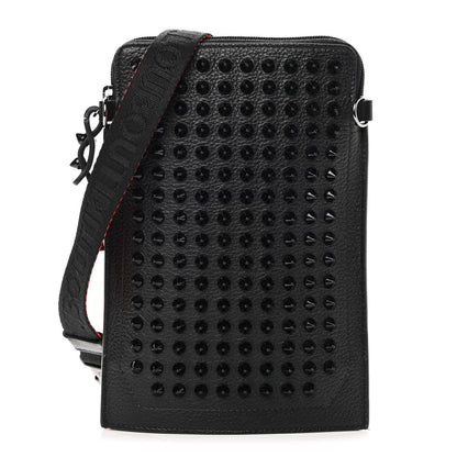 Christian Louboutin Empire Calfskin Spikes Loubilab Clutch Black 1 of 10