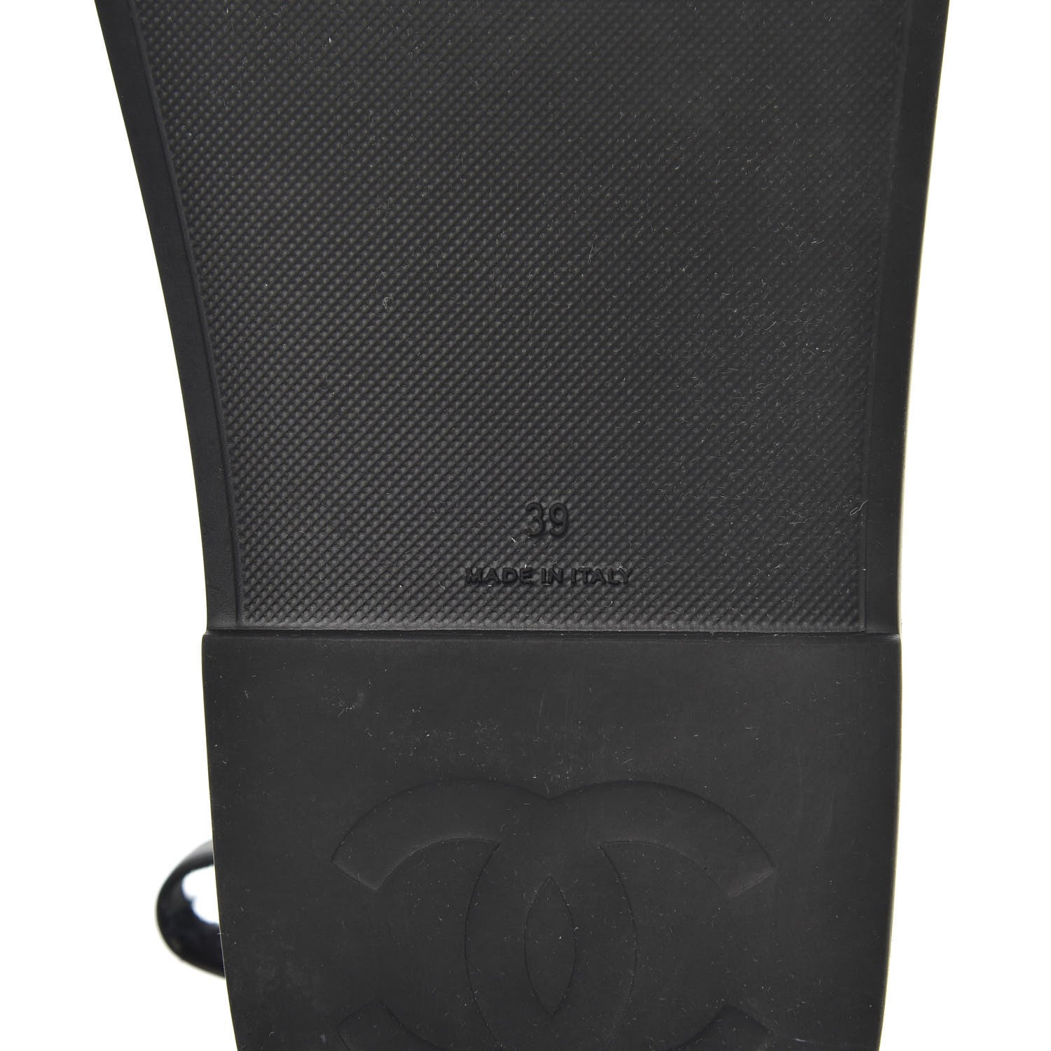 Chanel Rubber CC Dad Sandals 39 Black 7 of 8