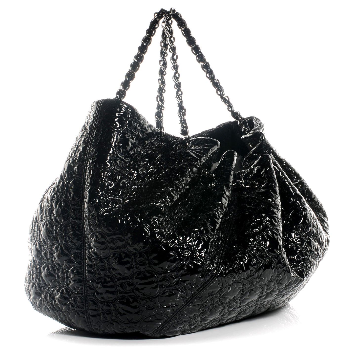 Vinyl Graphic Edge Tote Black