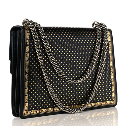 Gucci X SEGA Calfskin GUCCY Stars Medium Dionysus Shoulder Bag Black Gold 3 of 12
