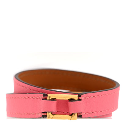 Hermes Swift Rivale Double Tour Bracelet XS Rose Azalee 3 of 5