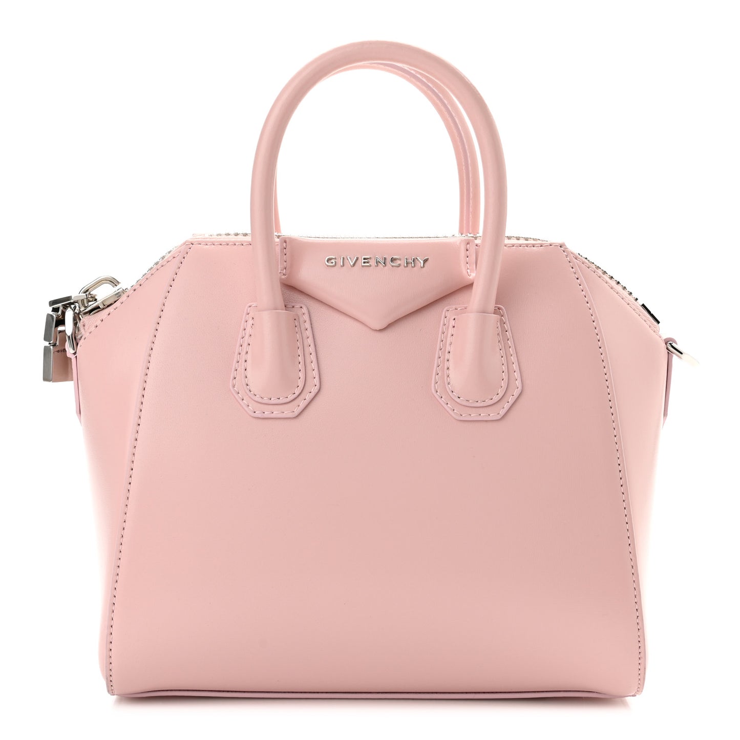 Box Calfskin Mini Heart Antigona Top Handle Bag Blush Pink