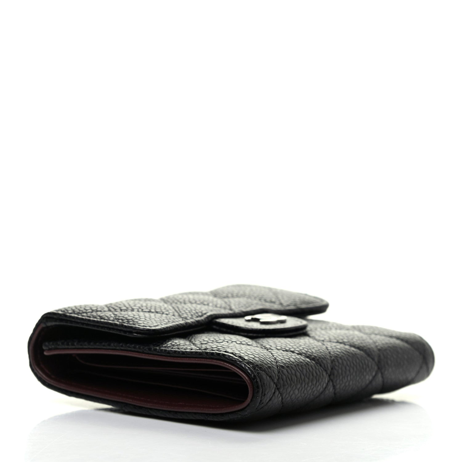 Chanel Caviar Quilted Compact Flap Wallet Black 4 of 7