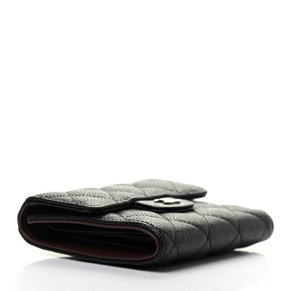 Chanel Caviar Quilted Compact Flap Wallet Black 4 of 7
