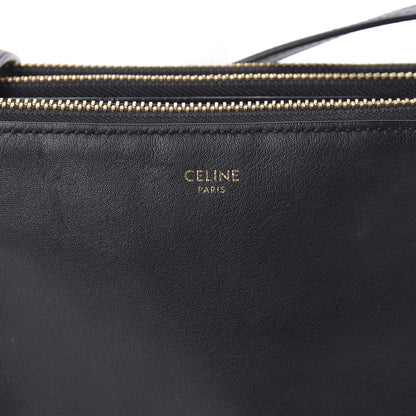 Celine Lambskin Small Trio Crossbody Bag Black 9 of 9