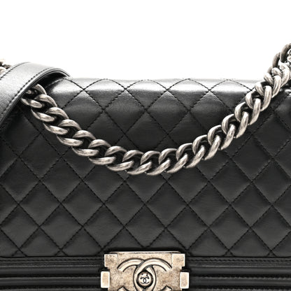 Chanel Lambskin Quilted Medium Boy Flap Black 8 of 10